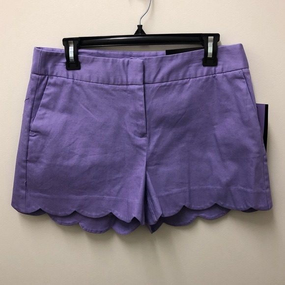 Attyre New York Pants - Violet Scalloped Hem Shorts